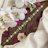 Vriksham Floral Green Kundan Jadau Sheeshphool-J2802